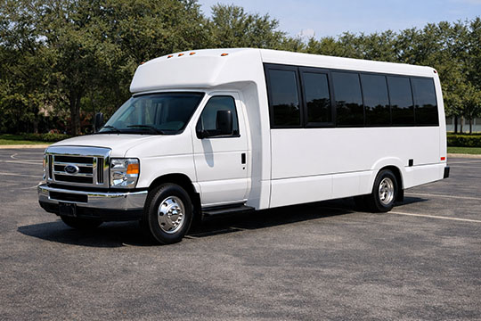 18-passenger minibus available for charter in Indio, CA