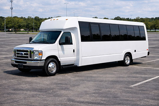 25-passenger minibus available for charter in Indio, CA